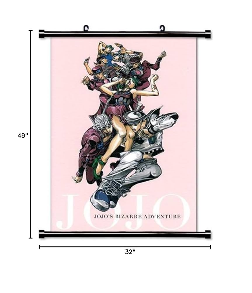 JOJO's Bizarre Adventure ポスター Amazon.com: JoJos Bizarre Adventure Anime Fabric Wall Scroll